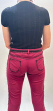 Load image into Gallery viewer, Chanel Soft Raspberry Jeans with Silver Plum Trim FR 40