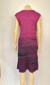 Chanel Raspberry Knit Dress FR 42 US 6/8