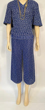 Load image into Gallery viewer, Chanel Contemporary Style Blue Blouse and Pants Set FR 36/38