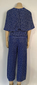 Chanel Contemporary Style Blue Blouse and Pants Set FR 36/38