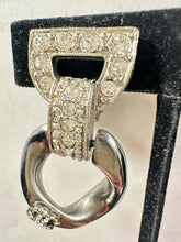 Load image into Gallery viewer, Chanel 14C 2014 Cruise Resort Silver Crystal Chain Link Clip On Earrings