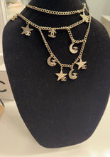 Load image into Gallery viewer, Rare Chanel 08P 2008 Spring Runway Stars Moon Gold Crystals Belt/Necklace