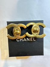 Load image into Gallery viewer, Chanel 09A CC Turnlock Oversized Gold Tone Clip On Earrings