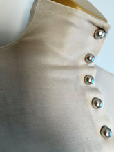 Load image into Gallery viewer, Chanel Satin Silk Pearl CC logo buttons Ivory Blouse FR 38