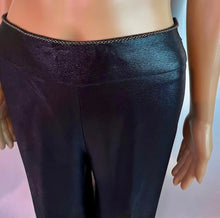 Load image into Gallery viewer, Chanel 00A 2000 Fall Black Shiny Dress Wide Leg Pants FR 38 US 4/6