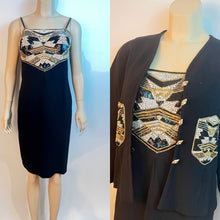 Load image into Gallery viewer, Rare Chanel 1985 Runway Haute Couture Crystal Embellished 2 Piece Dress Jacket Set