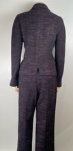 Load image into Gallery viewer, Vintage Chanel 02A 2002 Autumn Wide Leg Blue Multicolor Jacket Pant Suit FR 42
