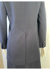 Vintage Chanel Navy Blue Long Blazer Jacket US 4/6/8
