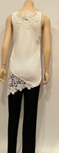 Load image into Gallery viewer, Chanel 11P 2011 Spring Floral Cotton Crochet White Asymmetrical Blouse Top FR 36 US 4