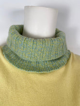 Load image into Gallery viewer, NWT Chanel 01A 2001 Fall green yellow turtleneck sweater blouse FR 40 US 4
