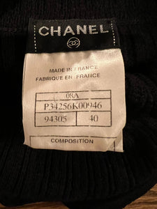 Chanel 08A 2008 Fall Black Turtleneck Sweater Dress FR 40 US 4/6