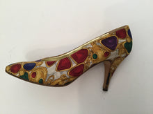 Load image into Gallery viewer, 1989 Chanel Vintage With Box! Satin CC logo Jewelry Heels EU 38.5 US 7.5/8