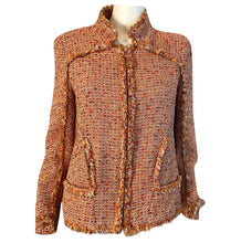 Load image into Gallery viewer, Rare Chanel 04P 2004 Spring Peach Pink Tweed Zip Up Jacket FR 38 US 4/6