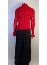 Load image into Gallery viewer, Chanel 04P 2004 Spring Red Cardigan FR 38 US 4/6/8