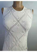 Load image into Gallery viewer, Chanel White 05P 2005 Spring Summer Woven Crochet Dress US 2/4