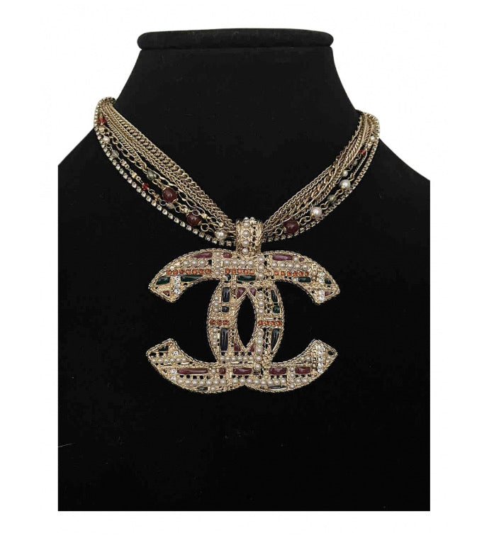 chanel jewelry cc diamond pendant