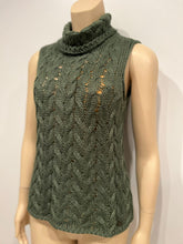 Load image into Gallery viewer, Chanel Identification 00C 2000 Cruise Casual Knit Green Turtleneck Sweater Blouse FR 44 US 8/10