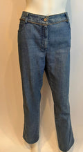 Load image into Gallery viewer, Chanel 06P 2006 Silver Trim Denim Blue Jeans FR 42