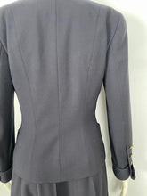 Load image into Gallery viewer, Late 1980’s Vintage Chanel Boutique Double Breasted Dark Navy Jacket FR 36 US 4