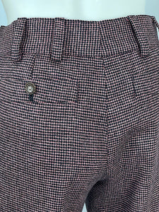 Chanel 05A 2005 Fall Tiny Pink Black Checks Pants Trousers FR 34 US 2/4