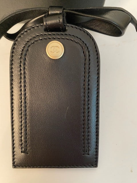 New in Box Chanel 07A 2007 Fall Black Leather Luggage Tag – HelensChanel