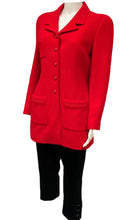 Load image into Gallery viewer, Rare Collectors Chanel Vintage 95A 1995 Fall Red Long Jacket US 6