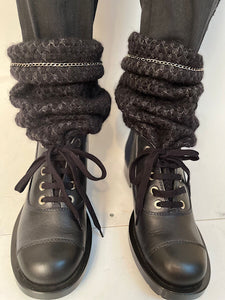 Chanel 11A, 2011 Fall Runway Black Leather Boots EU 39 US 8.5/9