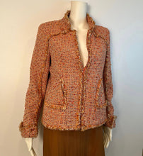 Load image into Gallery viewer, Rare Chanel 04P 2004 Spring Peach Pink Tweed Zip Up Jacket FR 38 US 4/6