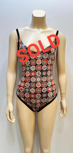 Chanel 09P CC Logos One Piece Swim Bathing Suit FR 36 US 4