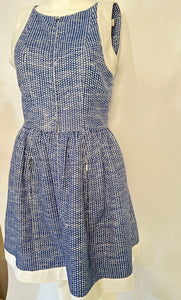 Chanel 13P Runway Blue White Dress Matching Bolero Jacket FR 40/42 US 4/6