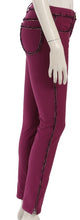 Load image into Gallery viewer, Chanel Soft Raspberry Jeans with Silver Plum Trim FR 40