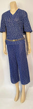 Load image into Gallery viewer, Chanel Contemporary Style Blue Blouse and Pants Set FR 36/38