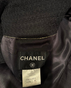 Chanel Iconic 11A Paris Byzance Black Jacket Coat FR 38 US 4