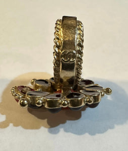 Editing Chanel 14A Ring with Red Stones Size 6 1/4