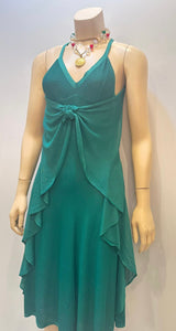 Chanel 09P Emerald Green Knit Draped Dress FR 36 US 4