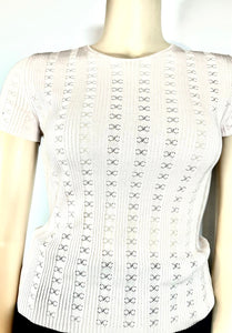 Chanel 05P Stretchy CC Light Pink Top Blouse FR 48 US 12/14