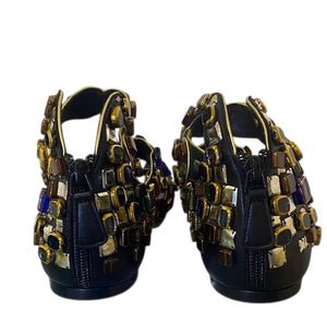 Rare Chanel 11A Paris-Byzance Gladiator Multicolor Stone Sandals EU 39