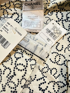 NWT Chanel 06P CC Logos Blouse FR 40 US 4/6