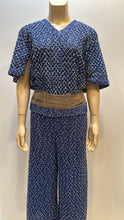 Load image into Gallery viewer, Chanel Contemporary Style Blue Blouse and Pants Set FR 36/38