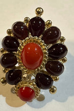 Load image into Gallery viewer, Editing Chanel 14A Ring with Red Stones Size 6 1/4