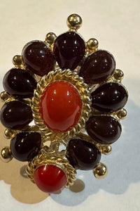 Editing Chanel 14A Ring with Red Stones Size 6 1/4