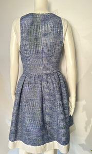 Chanel 13P Runway Blue White Dress Matching Bolero Jacket FR 40/42 US 4/6