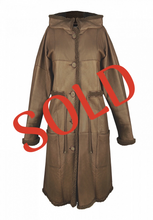 Load image into Gallery viewer, Chanel Brown Long Fall 2012 RTW Leather Shearling Coat Jacket FR 40 US 6