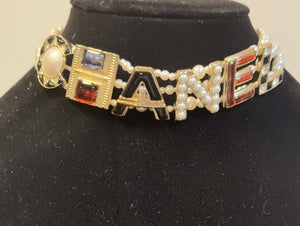 Exquisite New Unworn Chanel 19A 2019 Fall Paris-Egypt Métiers D’ Art Runway CHANEL Letters Pearl Necklace