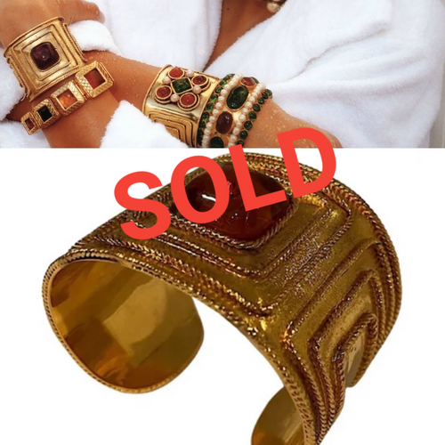 Rare Vintage Chanel 1991 Collection 25 bracelet cuff