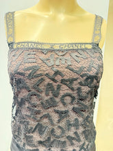 Load image into Gallery viewer, Rare 98A Chanel Runway Vintage black CC Logo lace cami blouse FR 38 US 4
