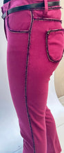 Load image into Gallery viewer, Chanel Soft Raspberry Jeans with Silver Plum Trim FR 40