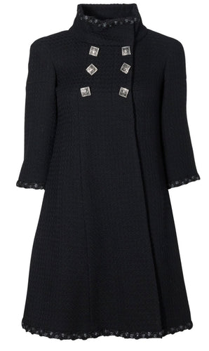 Chanel Iconic 11A Paris Byzance Black Jacket Coat FR 38 US 4