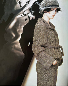 Chanel Vintage 98A, 1998 Fall Tweed Pleated Beige Taupe Jacket Maxi Skirt Set US 4/6