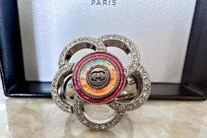 96P, 1996 Spring RARE Chanel Vintage Gold Metal Crystals CC Bracelet N –  HelensChanel